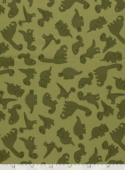 dinosaurs olive green - jersey