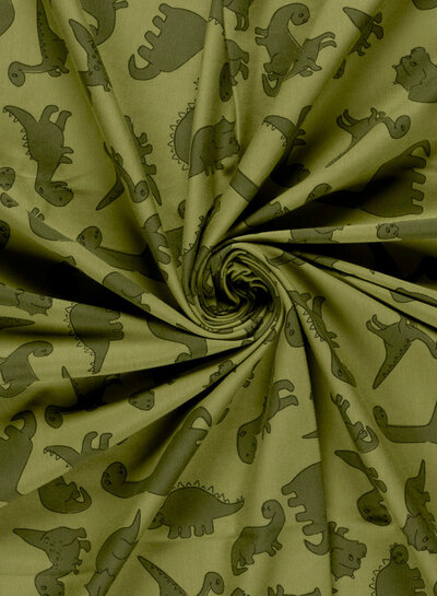 dinosaurs olive green - jersey