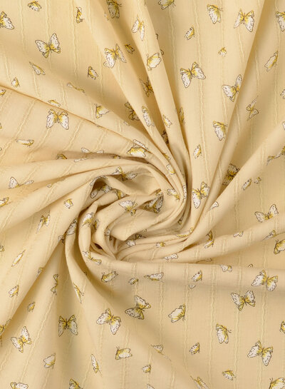 be trendy vlinders en broderie streepjes - katoen