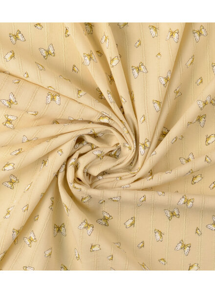 be trendy butterflies and embroidered stripes - cotton
