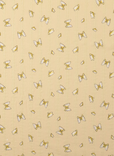be trendy butterflies and embroidered stripes - cotton
