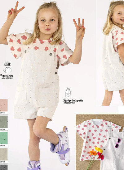 be trendy vlinders en broderie streepjes - katoen