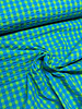 cobalt lime vichy checks - seersucker