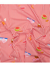 Fibremood red vacay mode - striped cotton