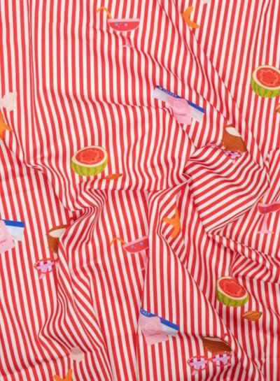 Fibremood red vacay mode - striped cotton