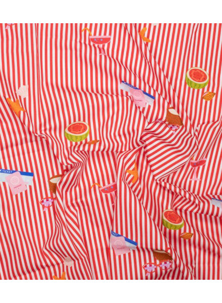 Fibremood red vacay mode - striped cotton