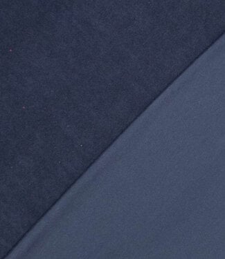 marineblauw spons - rekbare badstof