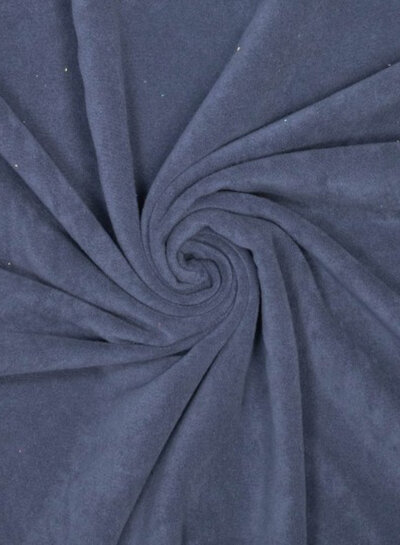 marineblauw spons - rekbare badstof