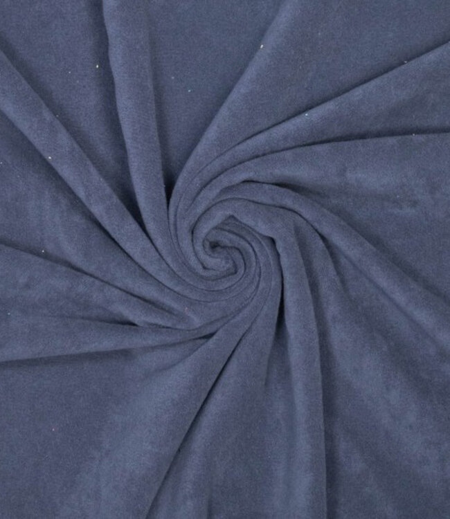 marineblauw spons - rekbare badstof