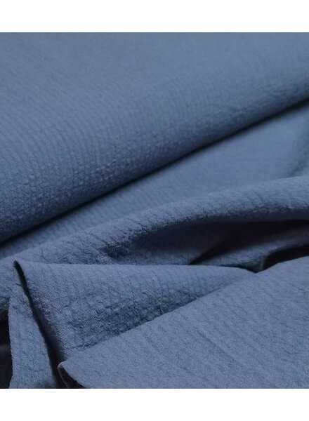 Fibremood dark denim with subtle lines - seersucker