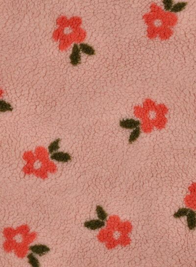 Poppy fabrics pink flowers - sturdy teddy