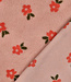 Poppy fabrics roze bloemen  - stevige teddy