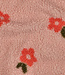 Poppy fabrics roze bloemen  - stevige teddy