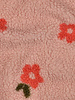Poppy fabrics roze bloemen  - stevige teddy