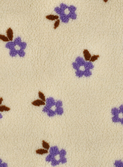 Poppy fabrics ecru flowers - sturdy teddy