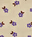 Poppy fabrics ecru bloemen  - stevige teddy