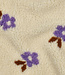 Poppy fabrics ecru bloemen  - stevige teddy