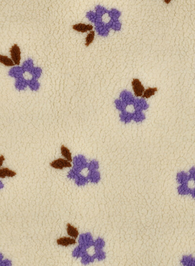 Poppy fabrics ecru flowers - sturdy teddy