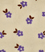 Poppy fabrics ecru bloemen  - stevige teddy