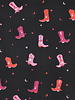 Poppy fabrics cowboy boots - fine poplin cotton
