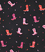 Poppy fabrics cowboy boots - fijne poplin katoen