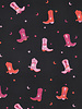 Poppy fabrics cowboy boots - fine poplin cotton