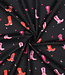 Poppy fabrics cowboy boots - fijne poplin katoen