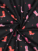 Poppy fabrics cowboy boots - fine poplin cotton
