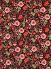 Poppy fabrics bordeaux bloemen - tricot