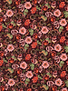 Poppy fabrics burgundy flowers - knit