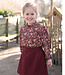 Poppy fabrics bordeaux bloemen - tricot