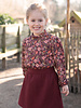 Poppy fabrics bordeaux bloemen - tricot