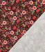 Poppy fabrics bordeaux bloemen - tricot