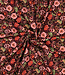 Poppy fabrics bordeaux bloemen - tricot