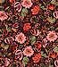 Poppy fabrics bordeaux bloemen - tricot