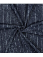 Poppy fabrics indigo subtiele streep - denim jeans