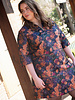Poppy fabrics multicolor flowers - jacquard