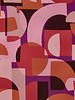 Poppy fabrics abstract print pink - lenzing viscose