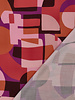 Poppy fabrics abstract print pink - lenzing viscose