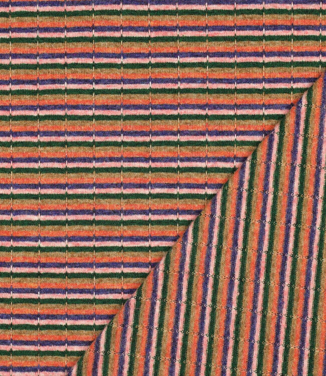 Poppy fabrics multicolor strepen - gebreide jacquard