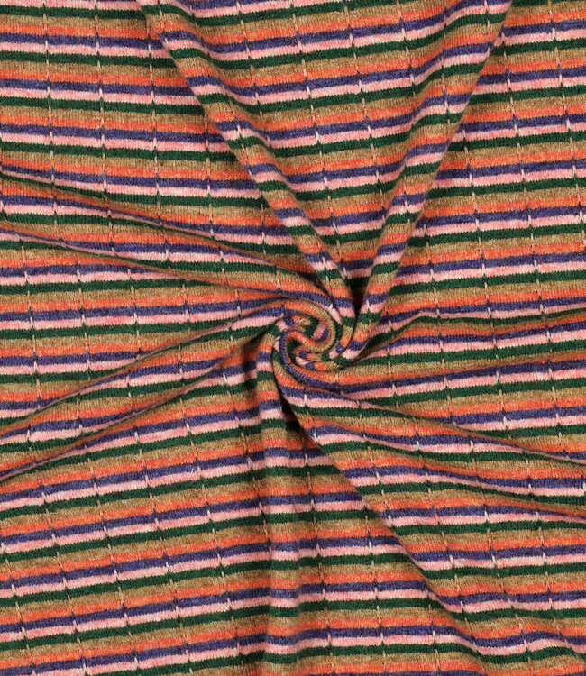 Poppy fabrics multicolor strepen - gebreide jacquard