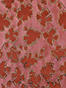 Poppy fabrics mauve flowers - jacquard