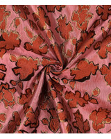 Poppy fabrics mauve bloemen - jacquard