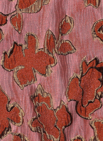 Poppy fabrics mauve bloemen - jacquard