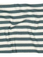 petrol streepjes - ribtricot