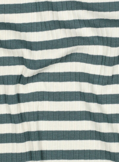 petrol stripes - ribbed knit
