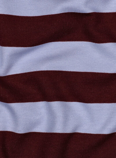 Poppy fabrics burgundy lilac stripes - soft sweater