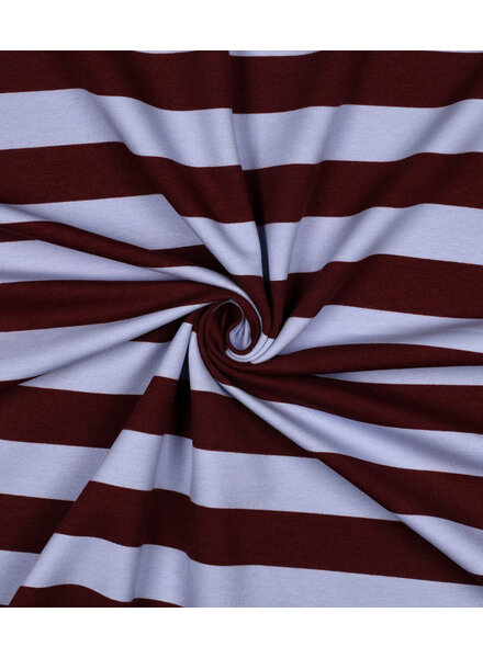 Poppy fabrics burgundy lilac stripes - soft sweater