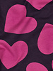 Poppy fabrics fuchsia hearts on burgundy - soft sweater