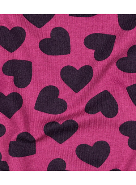 Poppy fabrics burgundy hearts on fuchsia - soft sweater